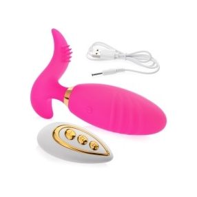   STIMULÁLÓ TOJÁS  VIBRÁLÓ,  HÜVELYHEZ ÉS CSIKLÓHOZ TÁVIRÁNYITÓVAL - 10 FUNKCIÓ + 6 INTENZÍTÁS 