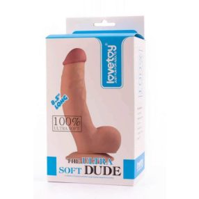   Lovetoy 8.5″ The Ultra Soft Dude – letapsztható dildó nagy herékkel- 21 cm hosszú pénisz