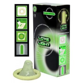   LOVE LIGHT VILÁGÍTÓ ÓVSZER Lepd meg barátod vagy barátnőd evvel a jó pofa óvszerrel! 