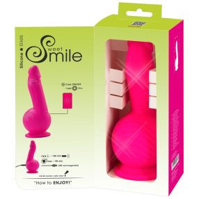   SMILE POWERFUL - AKKUS, 2 MOTOROS TAPADÓTALPAS VIBRÁTOR (PINK)