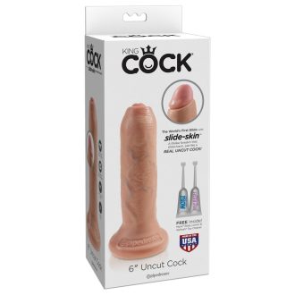 KING COCK 6 FITYMANÁTOR - ÉLETHŰ DILDÓ (15 CM) - NATÚR