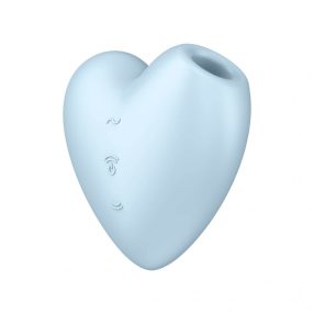   SATISFYER CUTIE HEART - AKKUS, LÉGHULLÁMOS CSIKLÓVIBRÁTOR (KÉK)