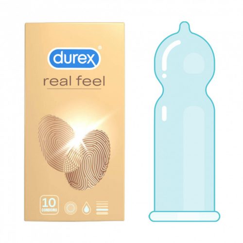 Durex Real Feel 10 db - latexmentes, DUREX ÓVSZER