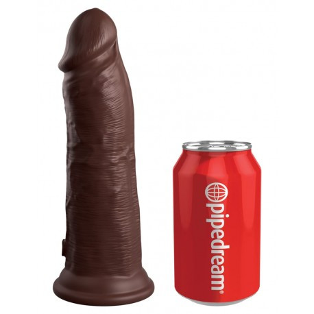 8" Dual Density Silicone Cock Brown