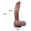 10.5'' Dual-Layered Silicone Nature Cock - Pénisz formájú, lágy külső réteggel és kemény belső maggal rendelkezik