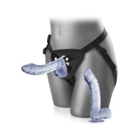 PUHA STRAP-ON DILDO GÉL HÍMVESSZŐ SZÍJAKON - 71608363