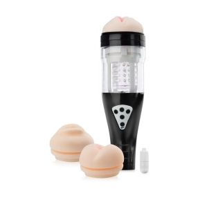   VIBRÁLÓ ROTÁCIÓS MASZTURBÁLÓ FÉRFIAK RÉSZÉRE 3 TÖMITÉS, VAGINA ANUSZ SZÁJ + GÉL vákumozó