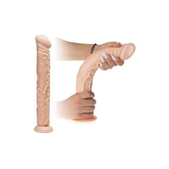   VÉNÁS HÍMVESSZŐ TÖBB MINT 34 CM HOSSZÚ PENETRÁLÓ TAPADÓ KORONGON XXL DILDÓ 