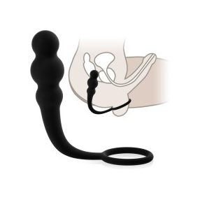   PROSZTATA MASSZIROZÓ FÉRFI ANÁLIS DUGÓ PLUG EREKCIÓS GYŰRŰVEL -