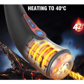   SZILIKON MASZTURBÁTOR FELMELEGITVE 42 C FOKIG-Szívó funkció – 10 szopási FUNKCIÓ 