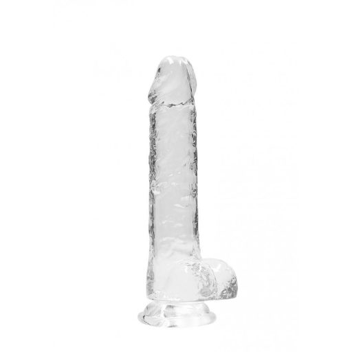 REALROCK - ÁTTETSZŐ ÉLETHŰ DILDÓ - VÍZTISZTA (19CM)