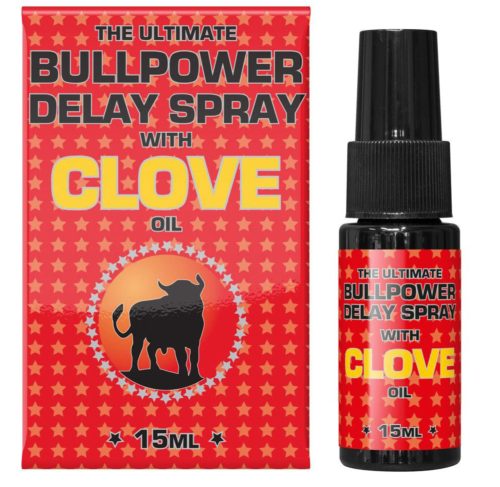 Bull Power Clove Delay Spray (15ml) (en/nl/fr/es/de/it/pl) segít késleltetni az orgazmust és javítani a szexuális teljesítményt.