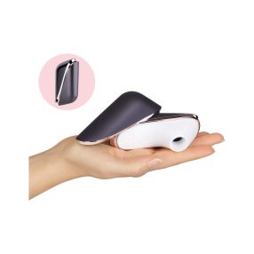   SATISFYER TRAVELER - UTAZÓ AKKUS CSIKLÓIZGATÓ (FEKETE-FEHÉR)