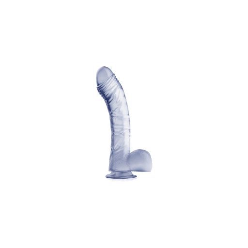 ÁTLÁTSZÓ PUHA tapadó korongos dildó, PÉNISZ 18cm hosszú 