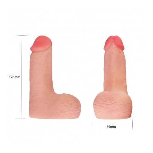 5" Skinlike Limpy Cock herés, vízálló, élethű dildó  (testszínű)