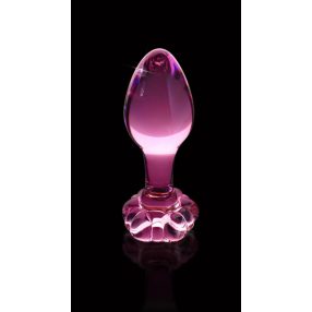 ICICLES NO. 48 - VIRÁGOS ÜVEG ANÁL KÚP (PINK)