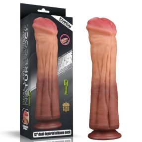   Lovetoy Nature Cock - 12" Dual-Layered Silicone Cock - Horse -ló dildó