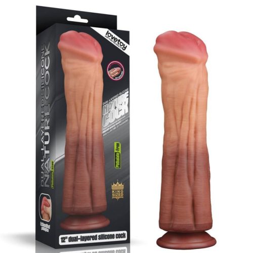 Lovetoy Nature Cock - 12" Dual-Layered Silicone Cock - Horse -ló dildó