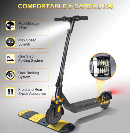 Adult Foldable E-Scooter 8.5" Solid Tire 450W  roller