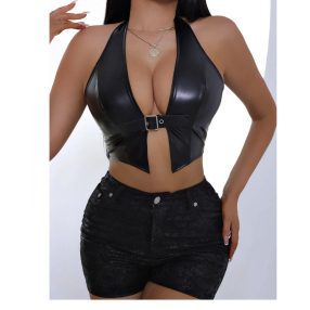 SXY, osztott hát nélküli PU felső