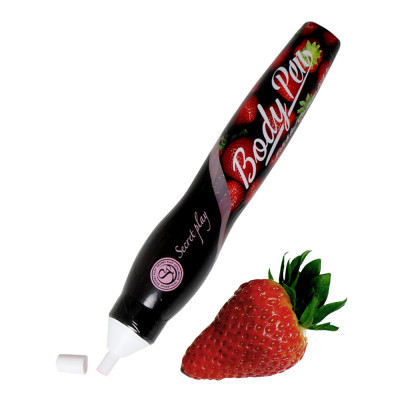 Secret Play Body Pen Strawberry 35g erotikus test festék
