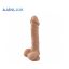 23cm Real Safe Berry Black szilikon dildó - fekete- test színű 