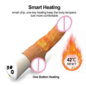   CSÚSZÓ FORGÓ VIBRÁLÓ TAPADÓKORONGON , PUHA FINOM DILDÓ 45 C FOKIG FŰTÉSI FUNKCIÓVAL SZEXGÉP ÜTŐ