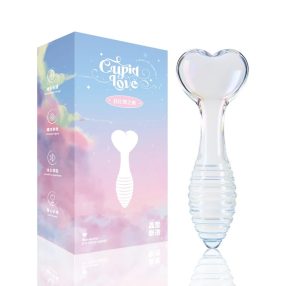   Butt dugó-  Ámor szív átlátszó üveg anális dugó férfi és nők részére 