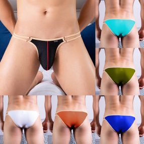   2023-as szexi férfi rövidnadrág puha, légáteresztő selyem szexi fehérnemű férfi csípős, átlátszó, színes fehérnemű