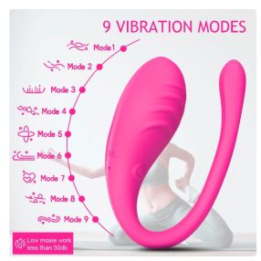   Hordható hüvelyi G-pont vibrációstimuláló APP 9 rezgési funkció