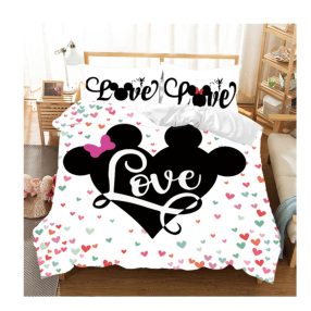   Disney Mickey Minnie egér rajzfilm ágyneműgarnitúra Lovely Coup single  Paplanhuzat Párnahuzat 