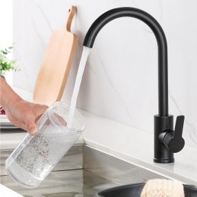   KONYHAI MOSOGATÓ CSAPTELEP EGYKAROS KEVERŐCSAP (MATT FEKETE)