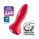 Satisfyer Rotator Plug 1 - akkus, forgó gyöngyös anál vibrátor (piros)