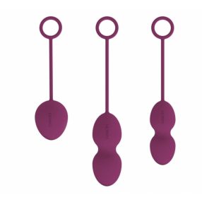   Svakom Nova Balls - szilikon, vízálló gésagolyó szett - 3 részes - 13,5/16,2/17 cm (lila)