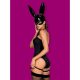 OBSESSIVE - NYUSZILÁNY JELMEZ - Bunny costume L/XL black - (sex fehérnemű)