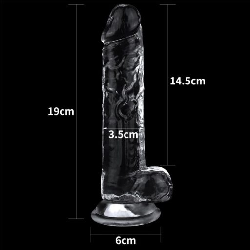 7.5'' Flawless Clear Dildo - átlátszó dildó