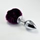 Pompon Metal Plug Small Purple farok