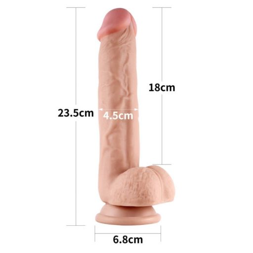 9.5'' Sliding Skin Dual Layer Dong Flesh - nagy dildó 23.5 cm 