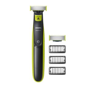   Philips QP2520/30 OneBlade Elektromos hibrid borotva, 3 fésű, 1 penge, akkumulátor, Fekete/Zöld