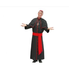 Bíboros ruha fekete férfi jelmez L-es méretben