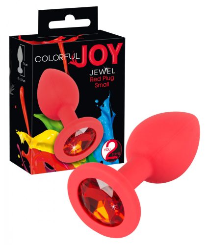 COLORFUL JOY - SZILIKON ANÁL DILDÓ - KICSI (PIROS)