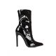 Women's ankle boots on a Shelovet heel made of patent leather lakkcipő fekete