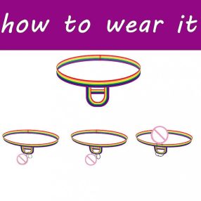   Férfi meleg fehérnemű Rainbow Stripes rugalmassági gyűrű