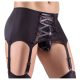 Férfi-  övcsipkés - Men's Belt Lace Suspender Belt Black