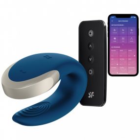 Satisfyer Double Love luxus párvibrátor vezérlővel kék