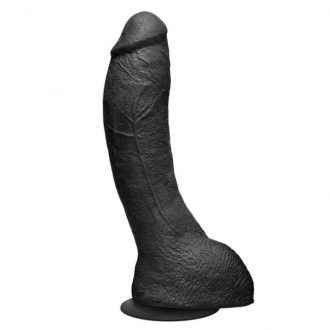   Doc Johnson - Kink The Perfect P-Spot Ultraskyn Cock Fekete -Teljesen élethű, durva erezetű, intenzív orgazmust ígérő pénisz