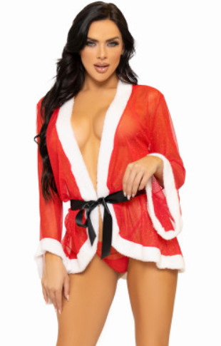 Leg Avenue Santa Robe Tie & String 3 db szett