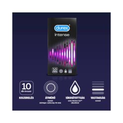 Durex Intense - bordázott és pontozott óvszer 3db