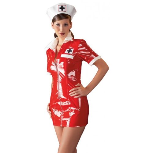 Black Level Nurse Dress - Nővér latex jelmez