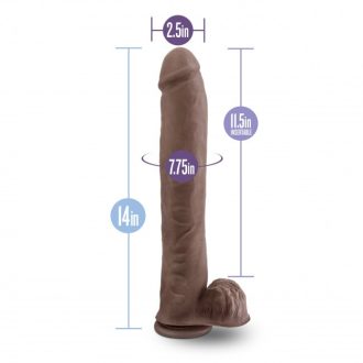   Blush - Au Naturel Daddy Sensa Feel 14 Inch Brown néger-barna dildó 35,6cm